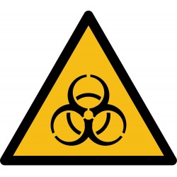 Autocollant vinyl - Danger risque biologique - L.200mm x H.200mm